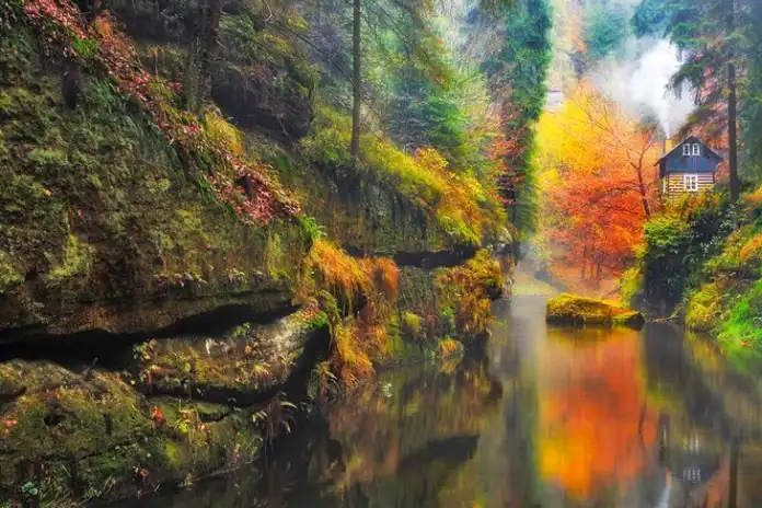 Sandstone gorges in Bohemian Switzerland