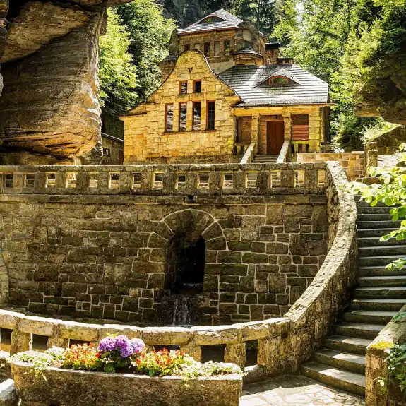 Old gasworks in Hrensko, Bohemian Switzerland