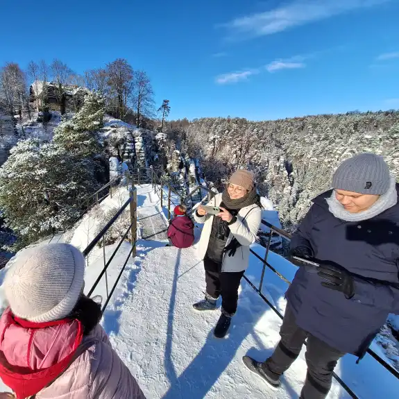 Bastei Bridge viewpoint in Winter
